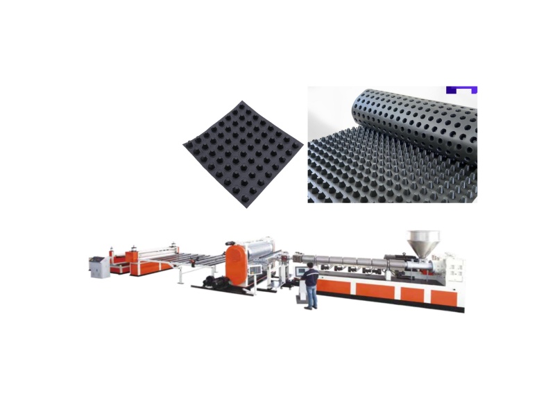 Linie de extrudare a foii de drenaj cu adâncituri de apă HDPE