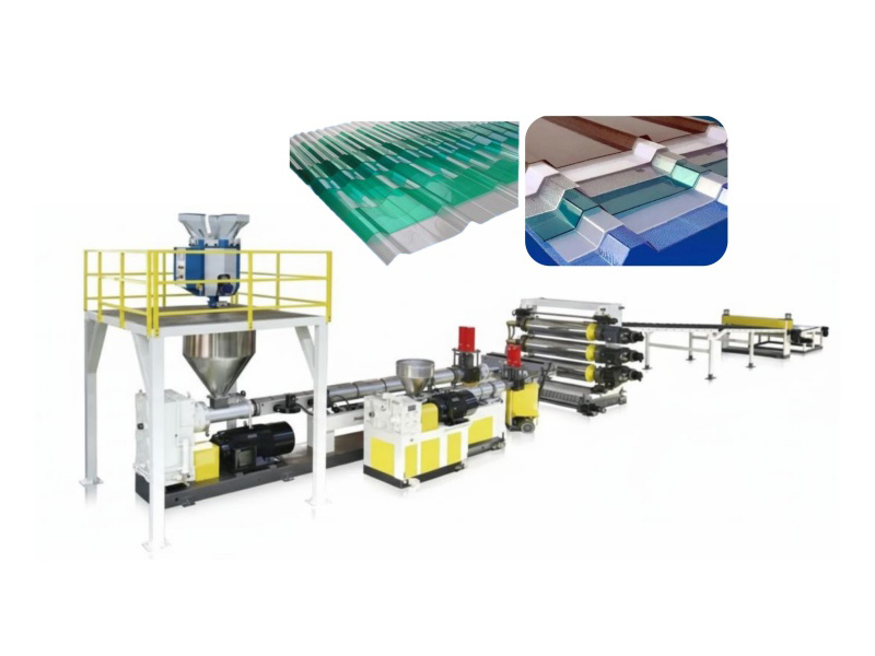 Linie de producție a plăcii ondulate cu coextrudare UV PC