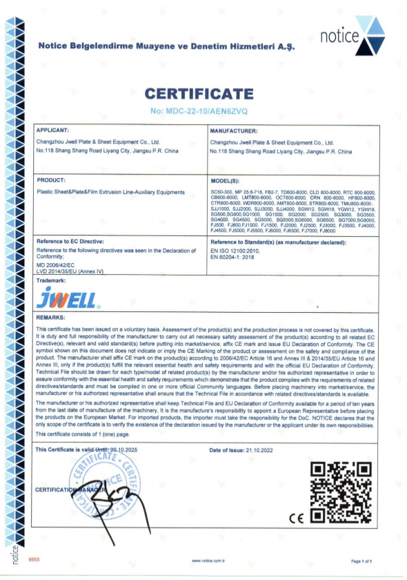 Certification